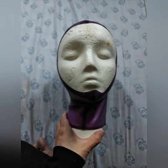 Libidex Open Face Trans Mauve Latex Hood XS - Picture 2 of 5